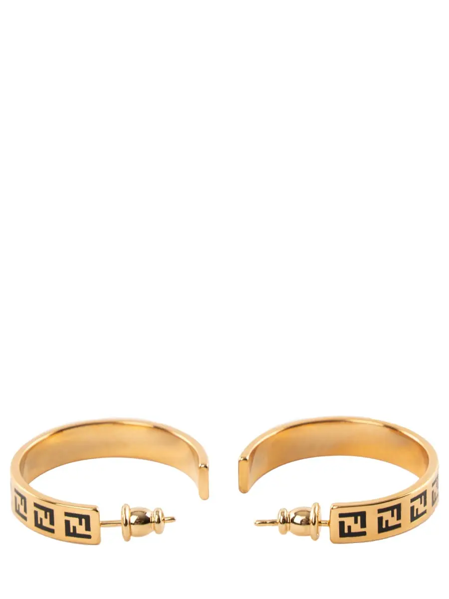 Серьги с декором логотипом