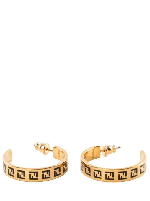 Серьги с декором логотипом FENDI
