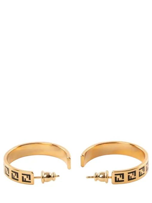 Серьги с декором логотипом FENDI