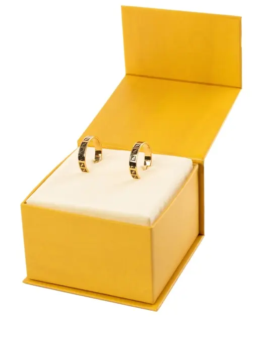Серьги с декором логотипом FENDI