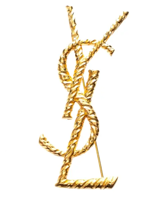 Брошь в виде логотипа SAINT LAURENT