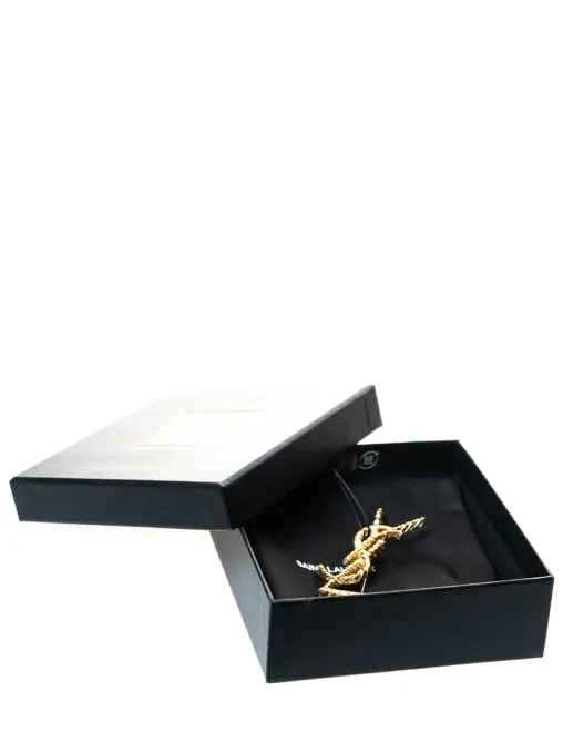Брошь в виде логотипа SAINT LAURENT