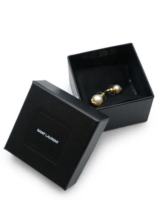 Пусеты с логотипом SAINT LAURENT