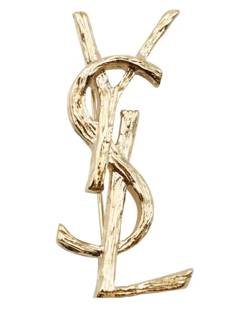 Брошь в виде логотипа SAINT LAURENT