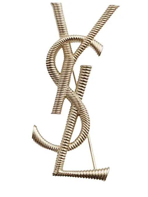 Брошь в виде логотипа SAINT LAURENT