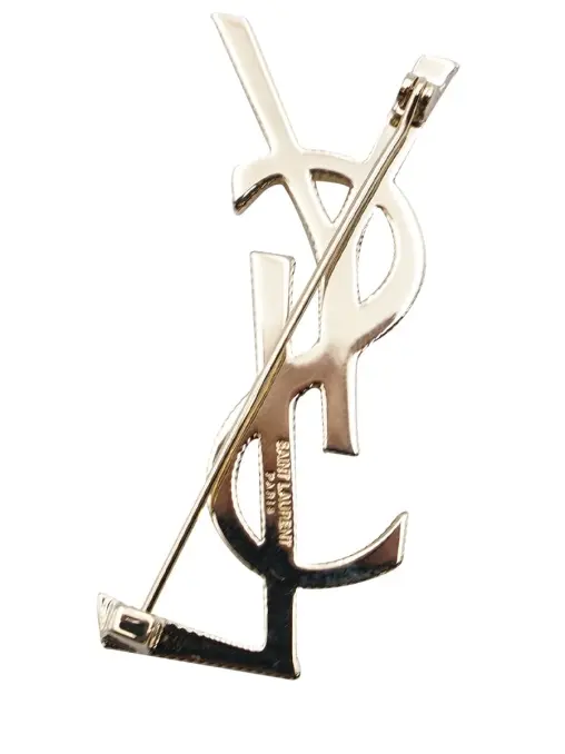 Брошь в виде логотипа SAINT LAURENT