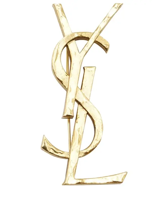 Брошь в виде логотипа SAINT LAURENT