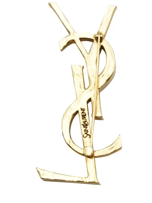 Брошь в виде логотипа SAINT LAURENT