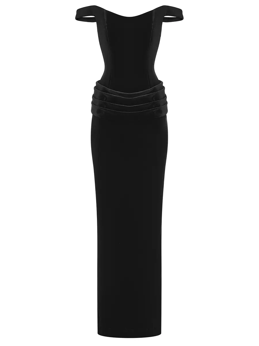 Платье бархатное