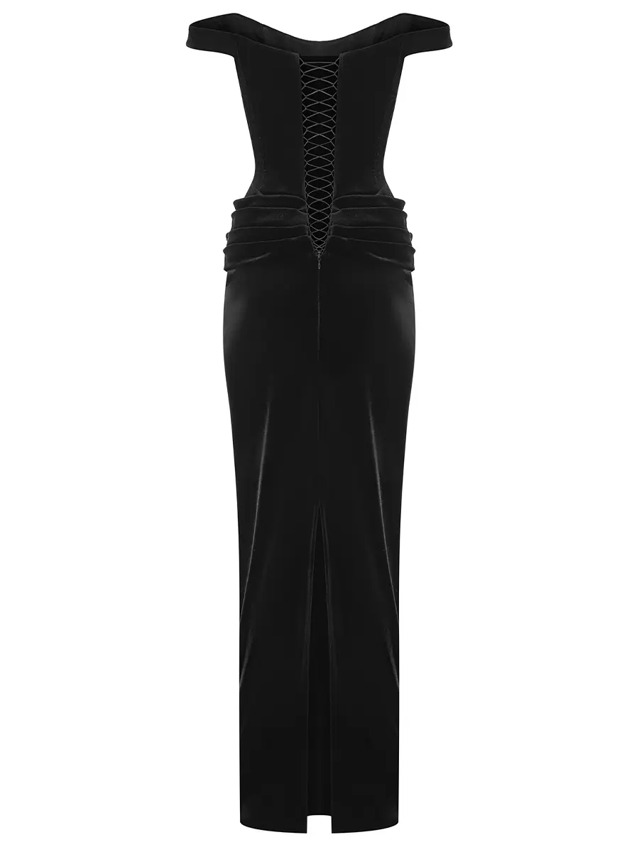 Платье бархатное