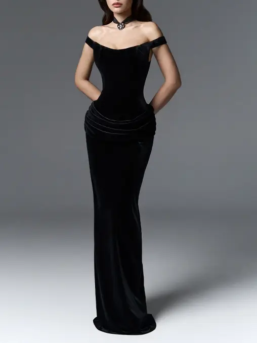 Платье бархатное SALUZA