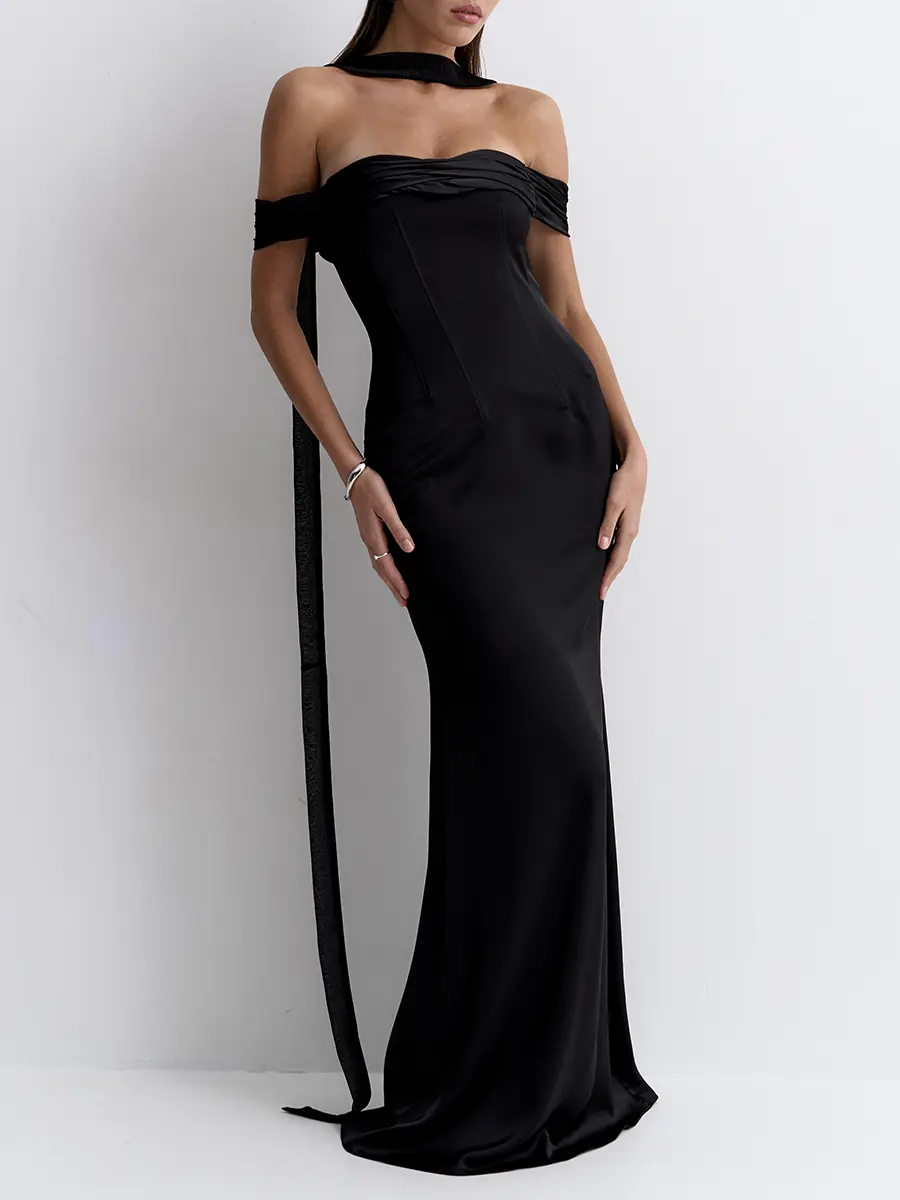 Платье однотонное