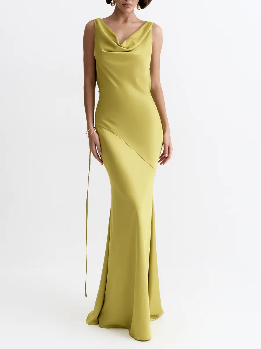 Платье однотонное