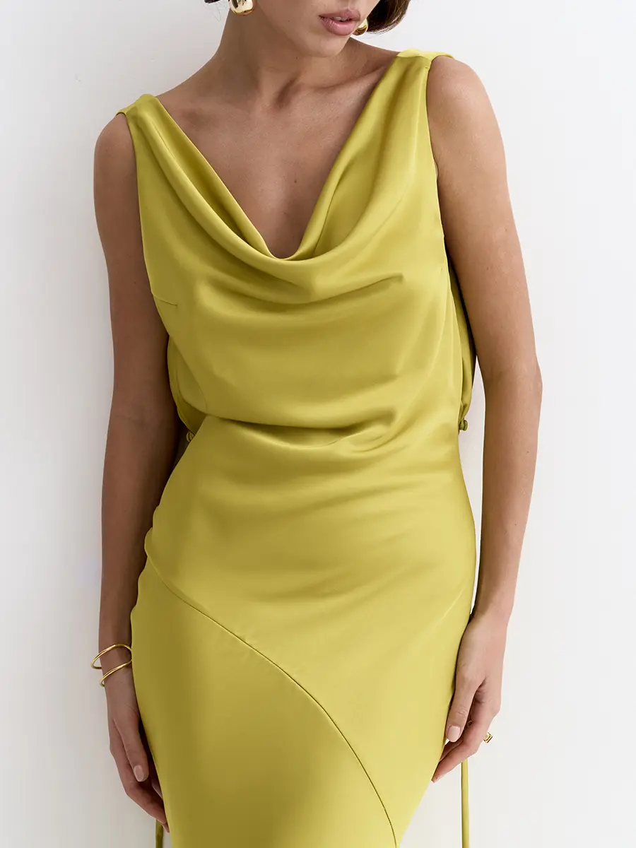 Платье однотонное