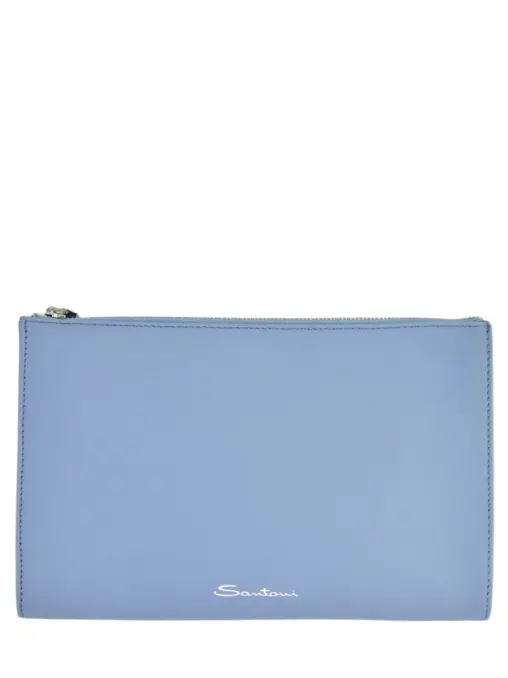 Клатч из кожи SANTONI