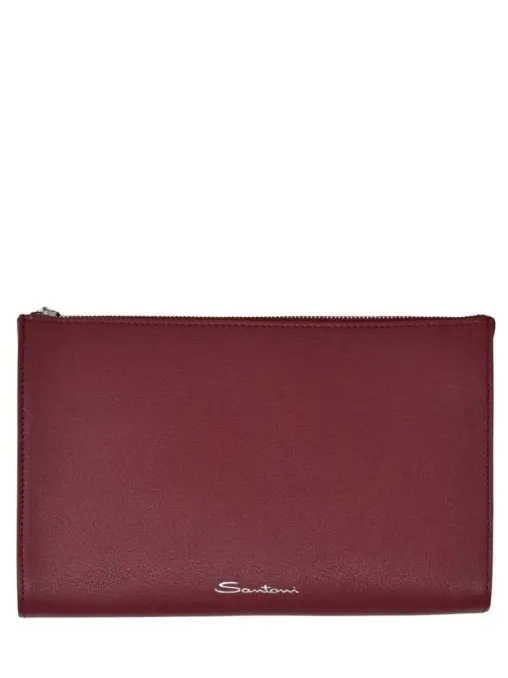 Клатч из кожи SANTONI