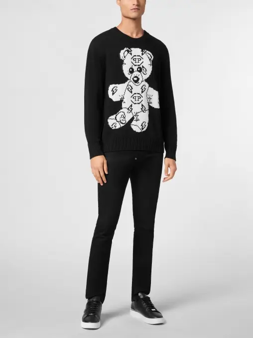 Джемпер из хлопка и шерсти PHILIPP PLEIN