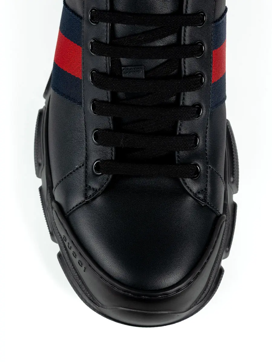 Кроссовки кожаные