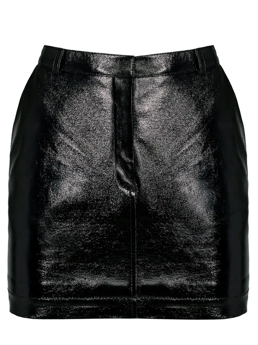 Юбка из экокожи