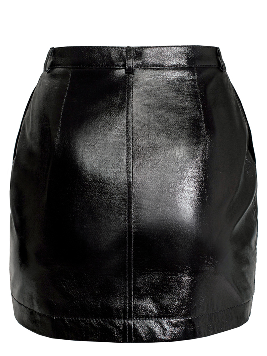 Юбка из экокожи
