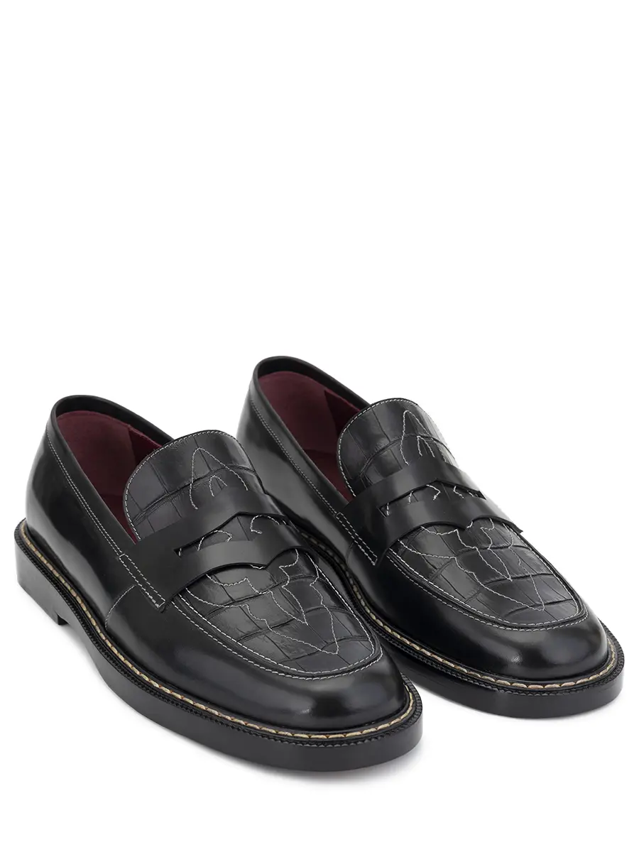 Лоферы кожаные