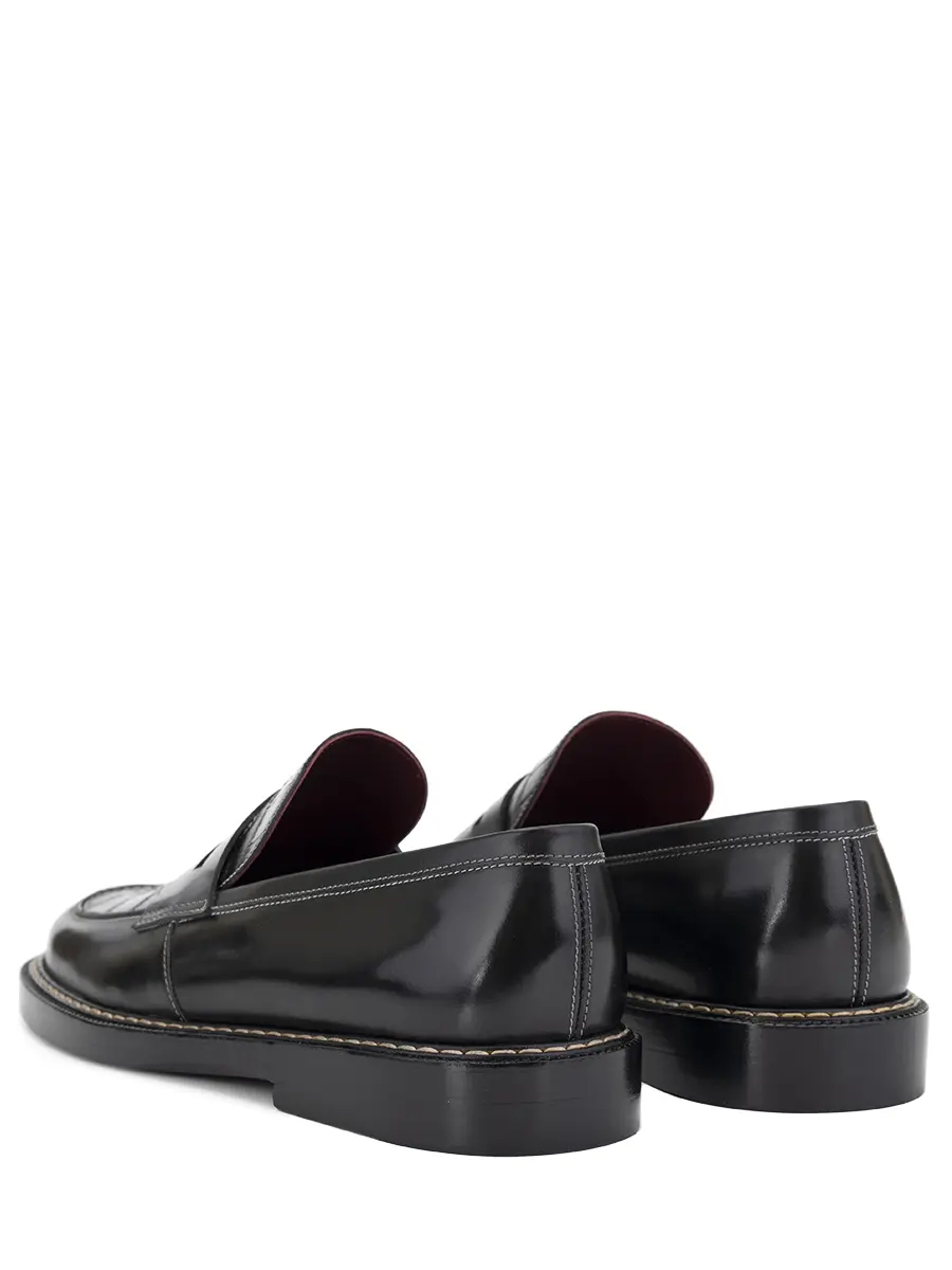 Лоферы кожаные