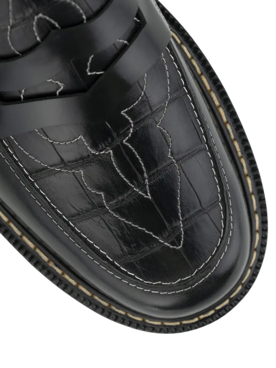 Лоферы кожаные