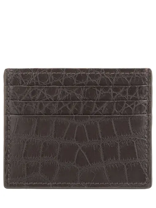 Картхолдер из кожи крокодила BARDINI