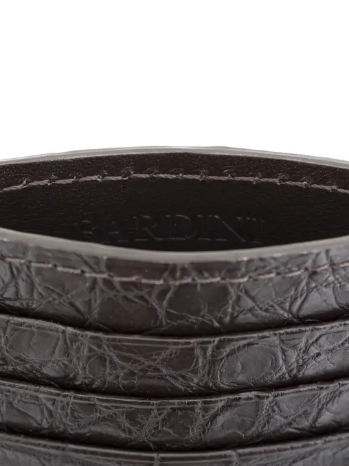 Картхолдер из кожи крокодила BARDINI