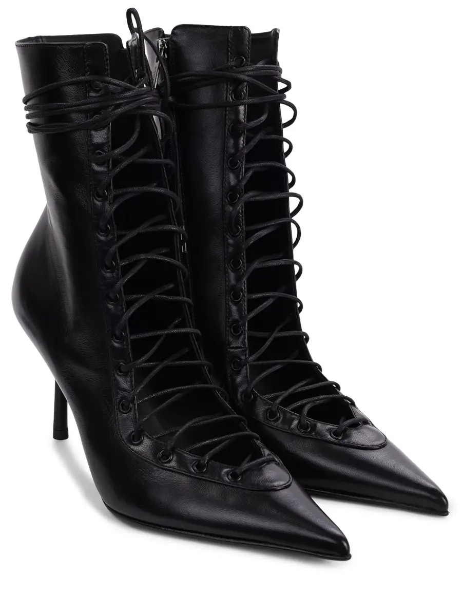 Ботильоны кожаные