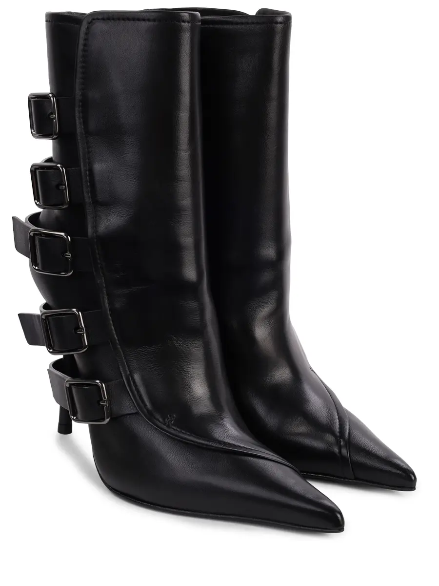 Ботильоны кожаные