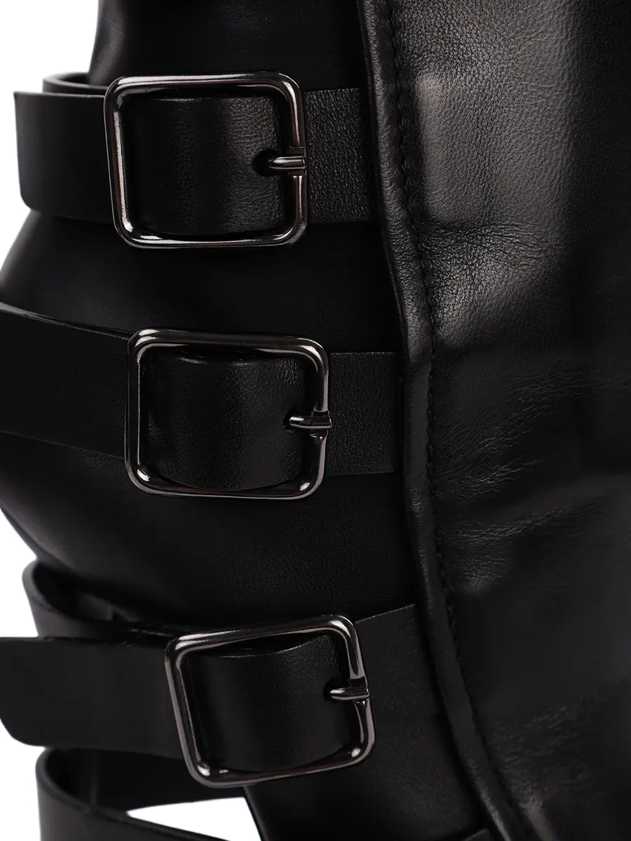 Ботильоны кожаные