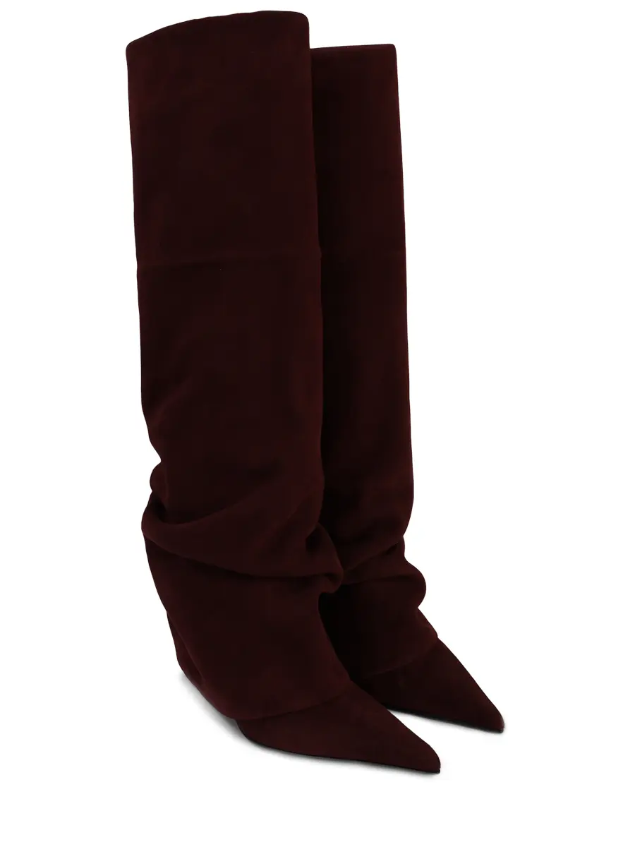 Сапоги замшевые