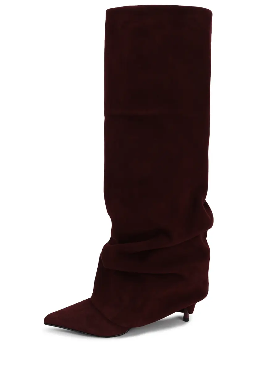 Сапоги замшевые