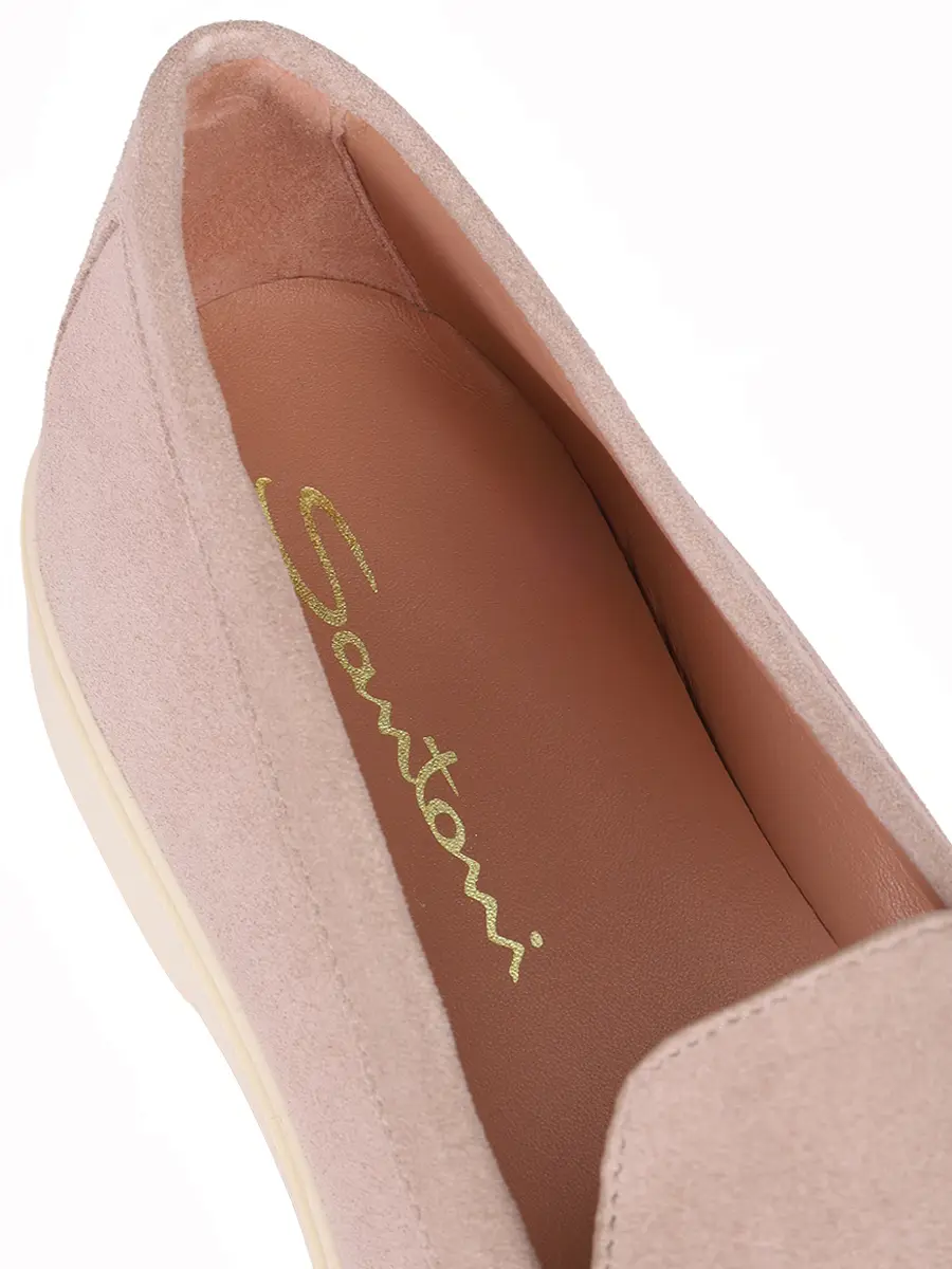 Лоферы замшевые