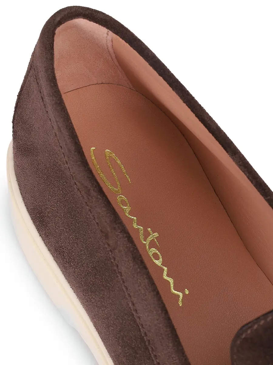 Лоферы замшевые