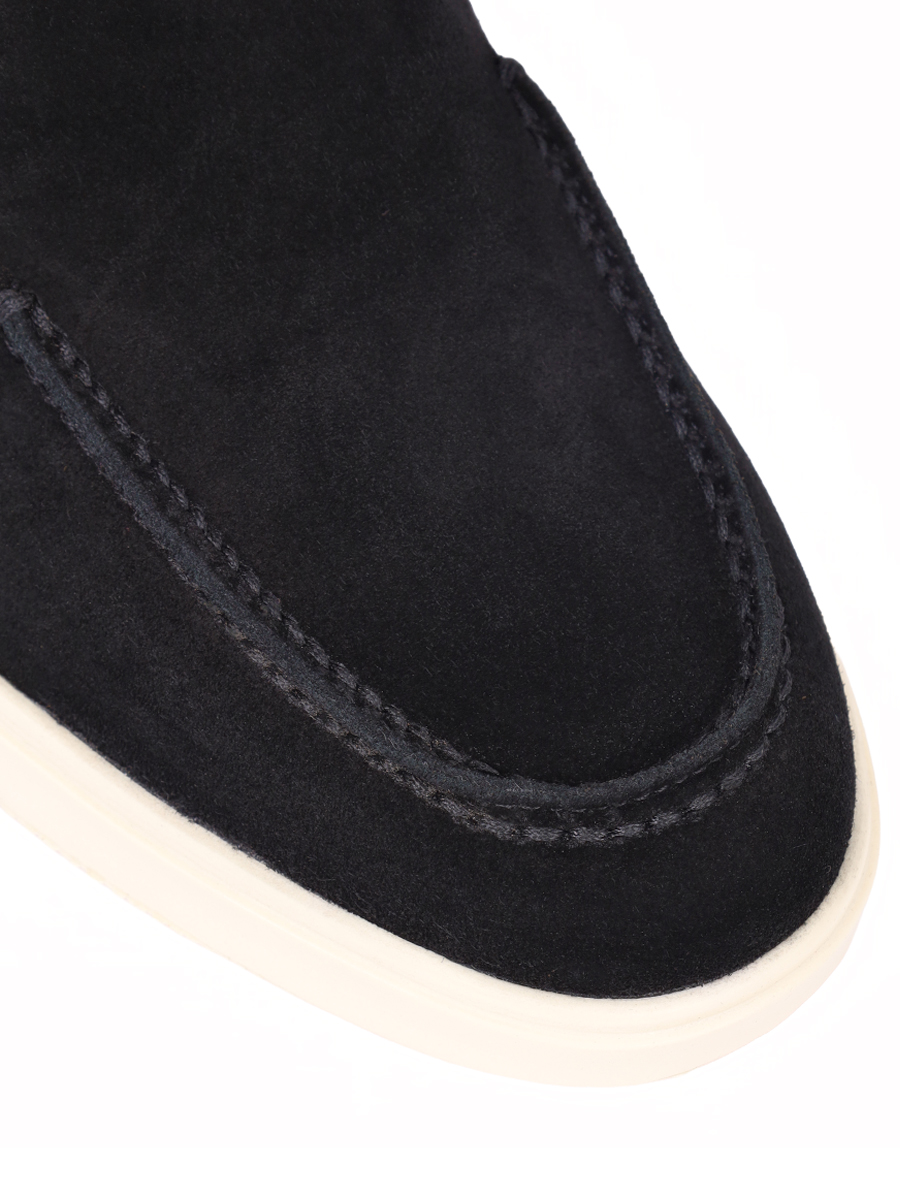 Лоферы замшевые