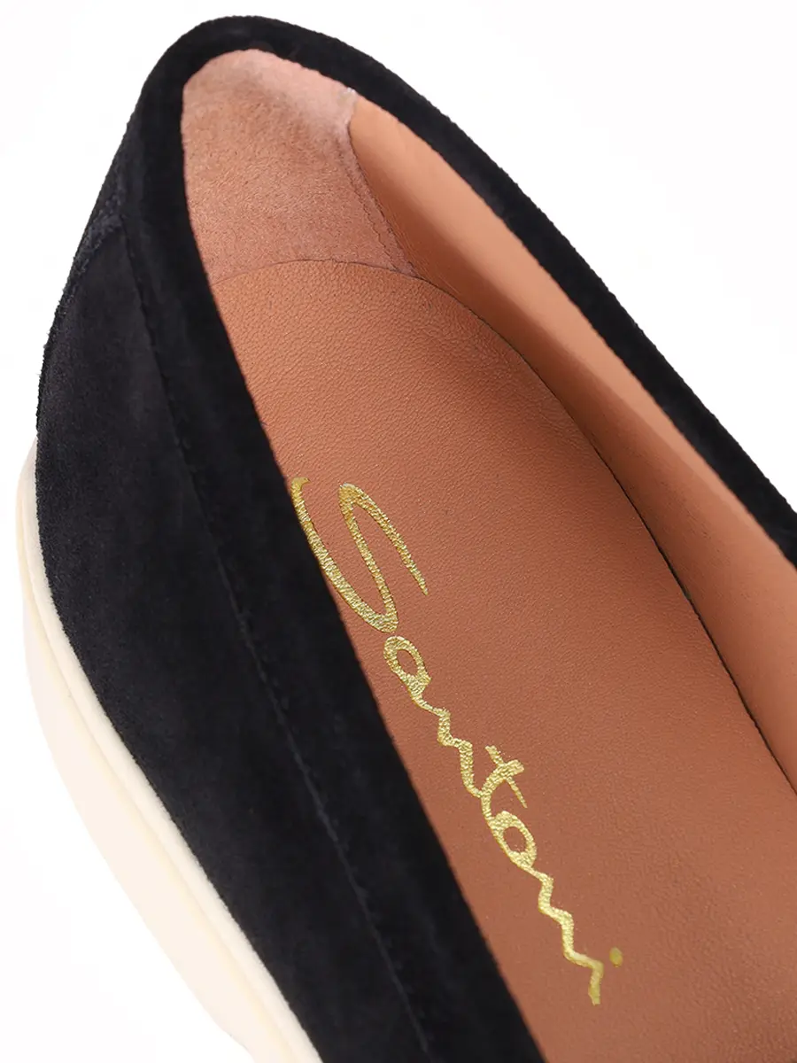 Лоферы замшевые