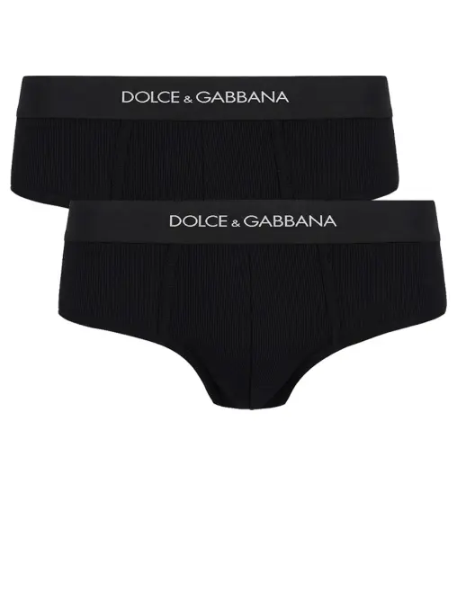 Набор из двух хлопковых трусов-слип DOLCE & GABBANA