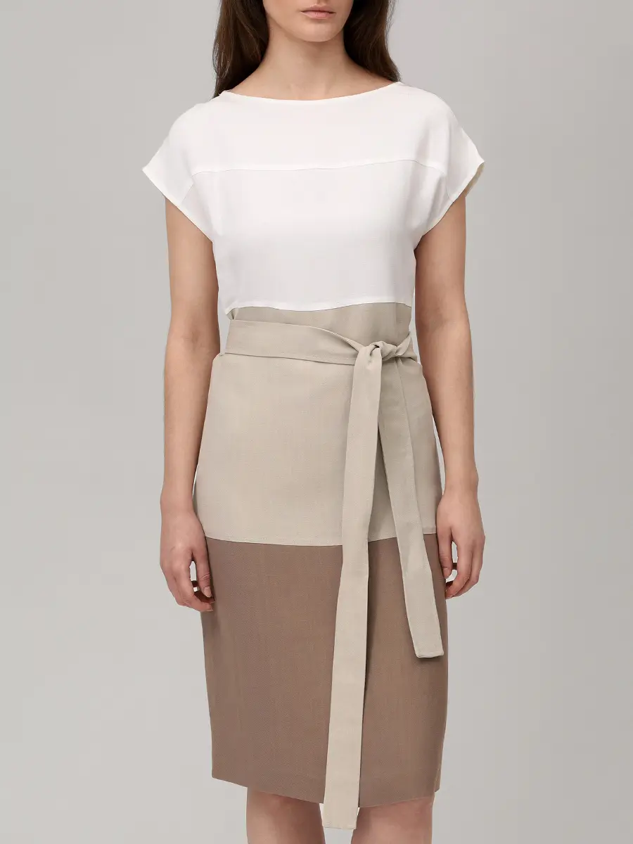 Платье из вискозы и льна