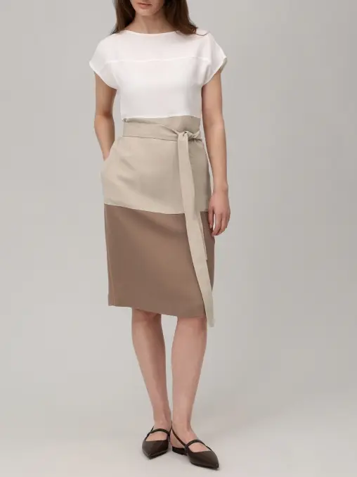 Платье из вискозы и льна ANTONELLI FIRENZE