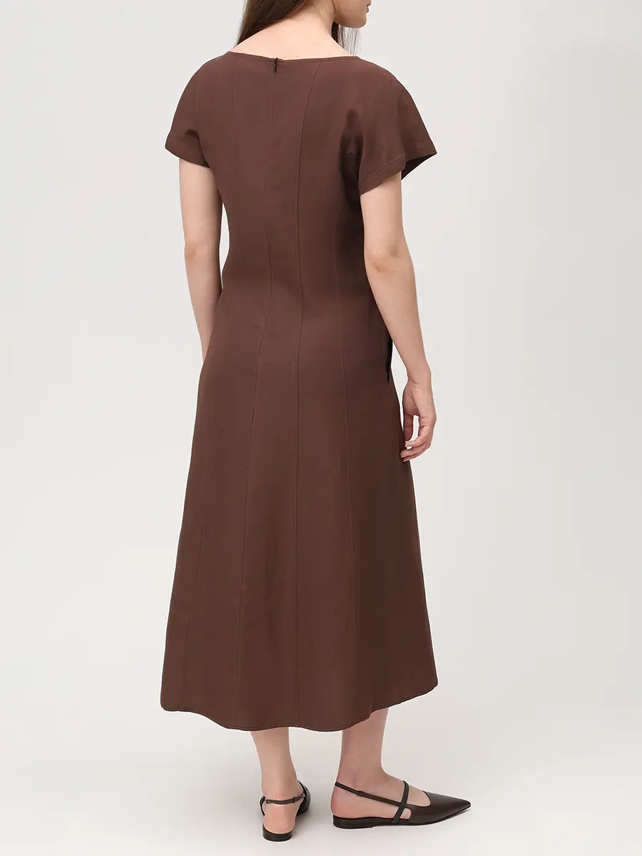 Платье из вискозы и льна