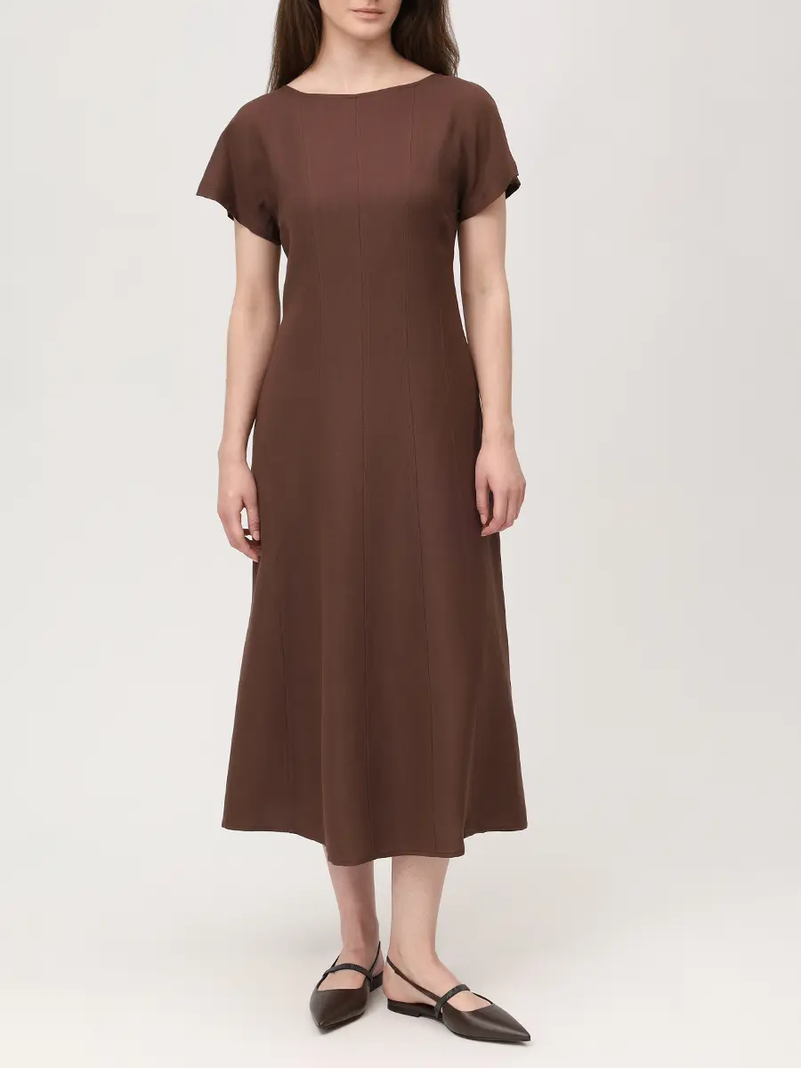 Платье из вискозы и льна