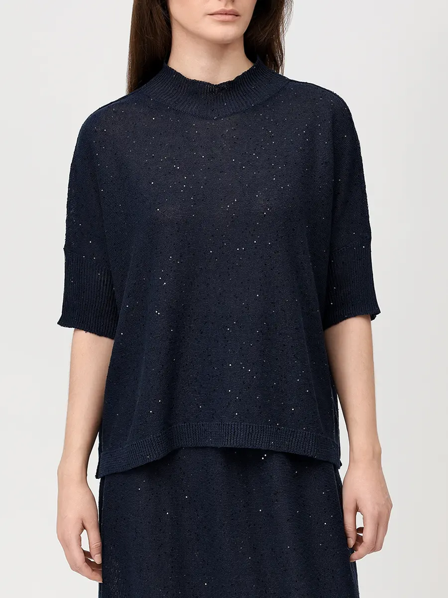 Джемпер изо льна и хлопка