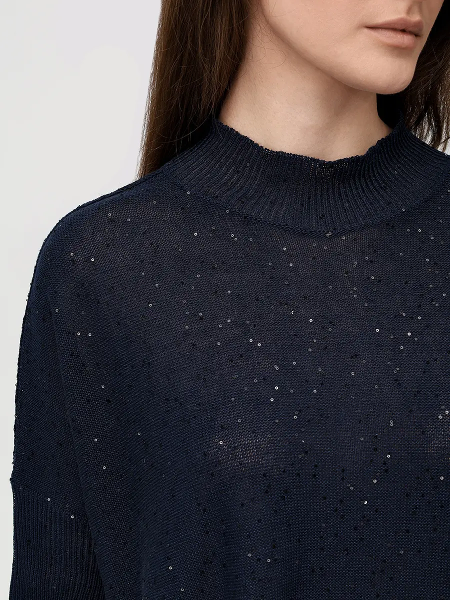 Джемпер изо льна и хлопка