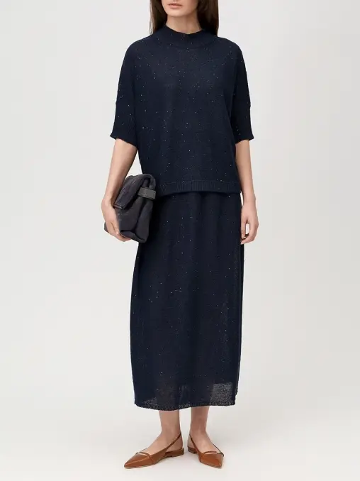 Джемпер изо льна и хлопка ANTONELLI FIRENZE