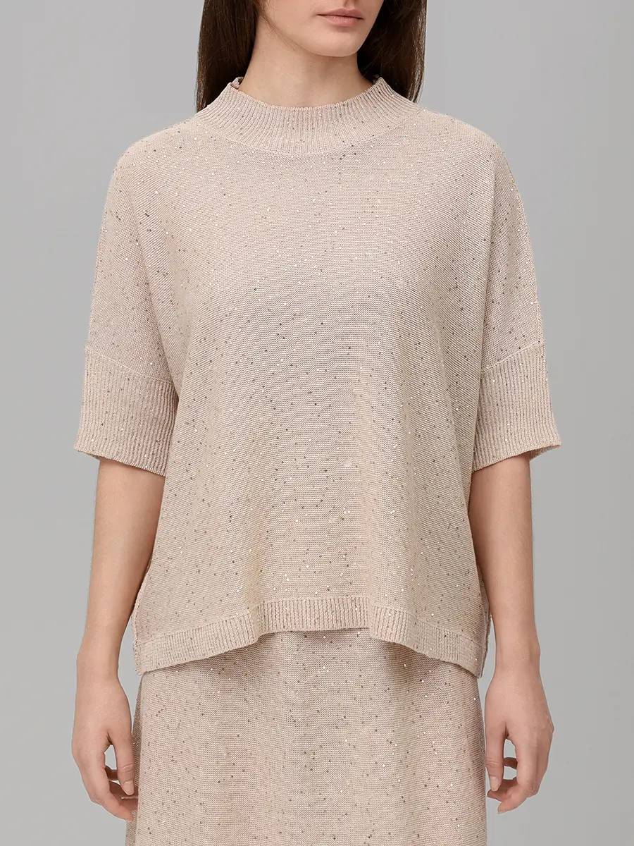 Джемпер изо льна и хлопка