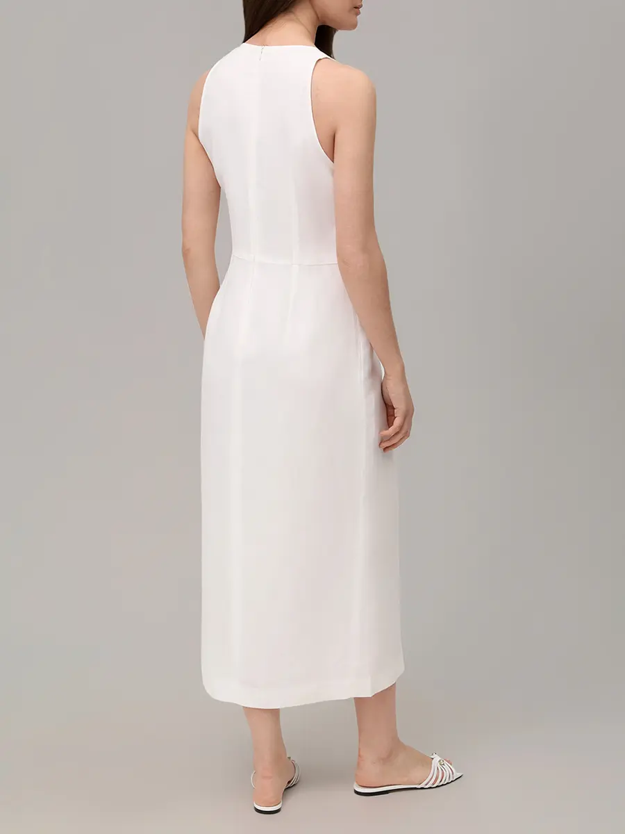 Платье из вискозы и льна