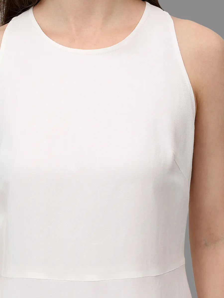 Платье из вискозы и льна