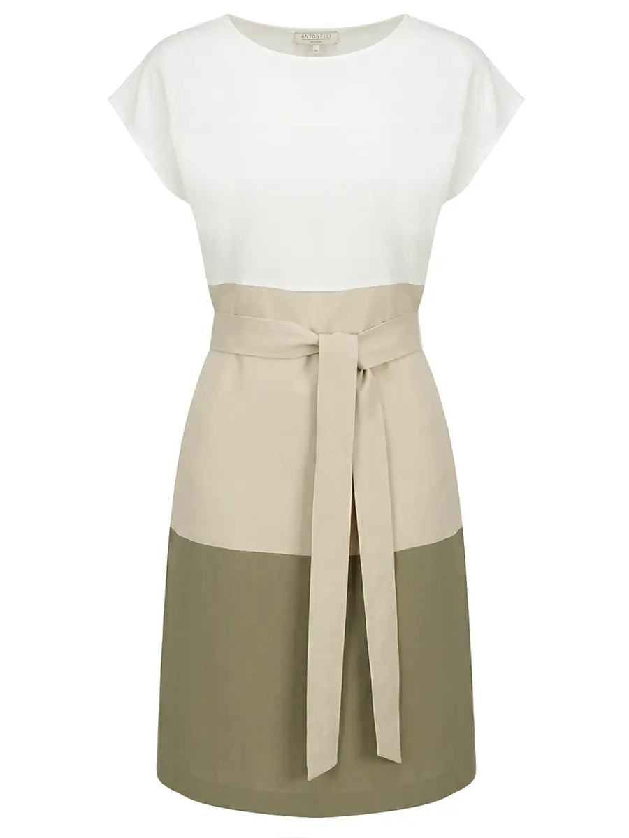 Платье из вискозы и льна